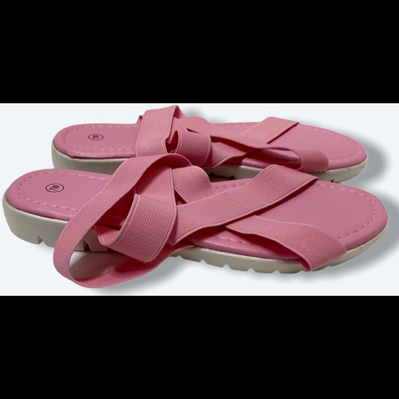 Women’s Faux Leather 7W Strappy Sandals Flip Flops - Picture 6 of 8